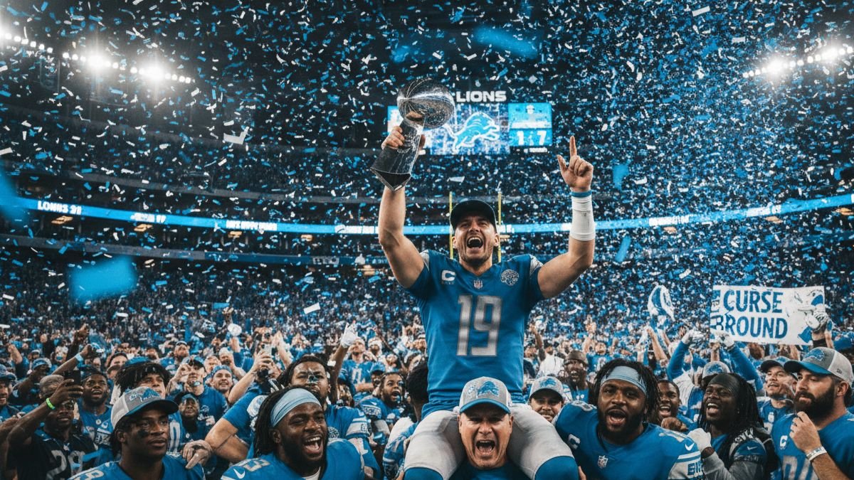 lions secure first super bowl - Image generated by AI for representational purposes.