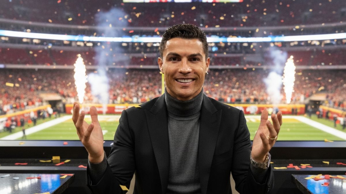 ronaldo enjoying the game from a luxury suite! - Image generated by AI for representational purposes.