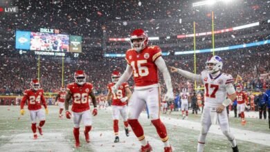 travis kelce celebrating - Image generated by AI for representational purposes.